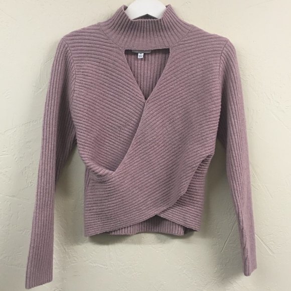 Pink Rose Cropped Sweater Womens M - Picture 1 of 6